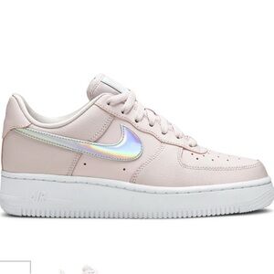 Pink and iridescent Women’s Nike Air Force 1’s worn a few times, clean, sz 9.5